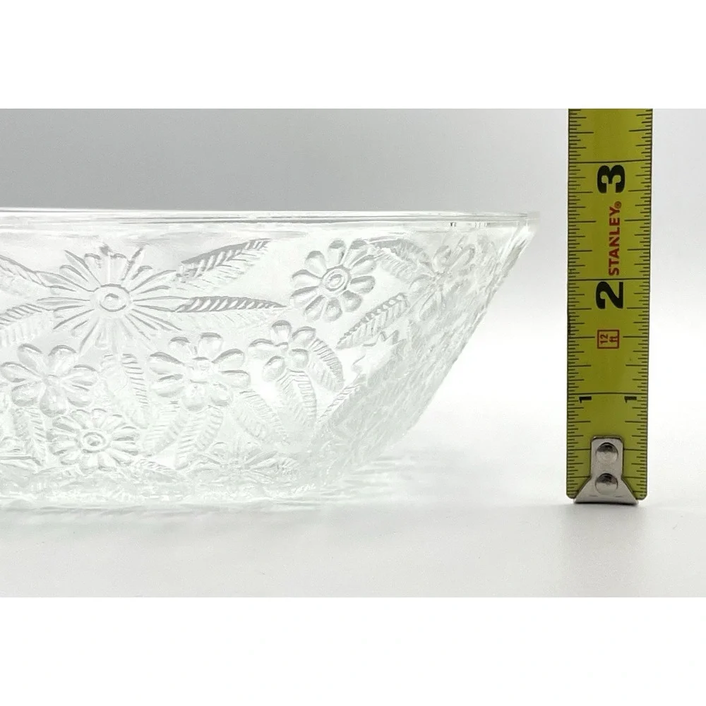 Vintage 1990s Indiana Glass Pineapple &‎ Floral Clear 7.5